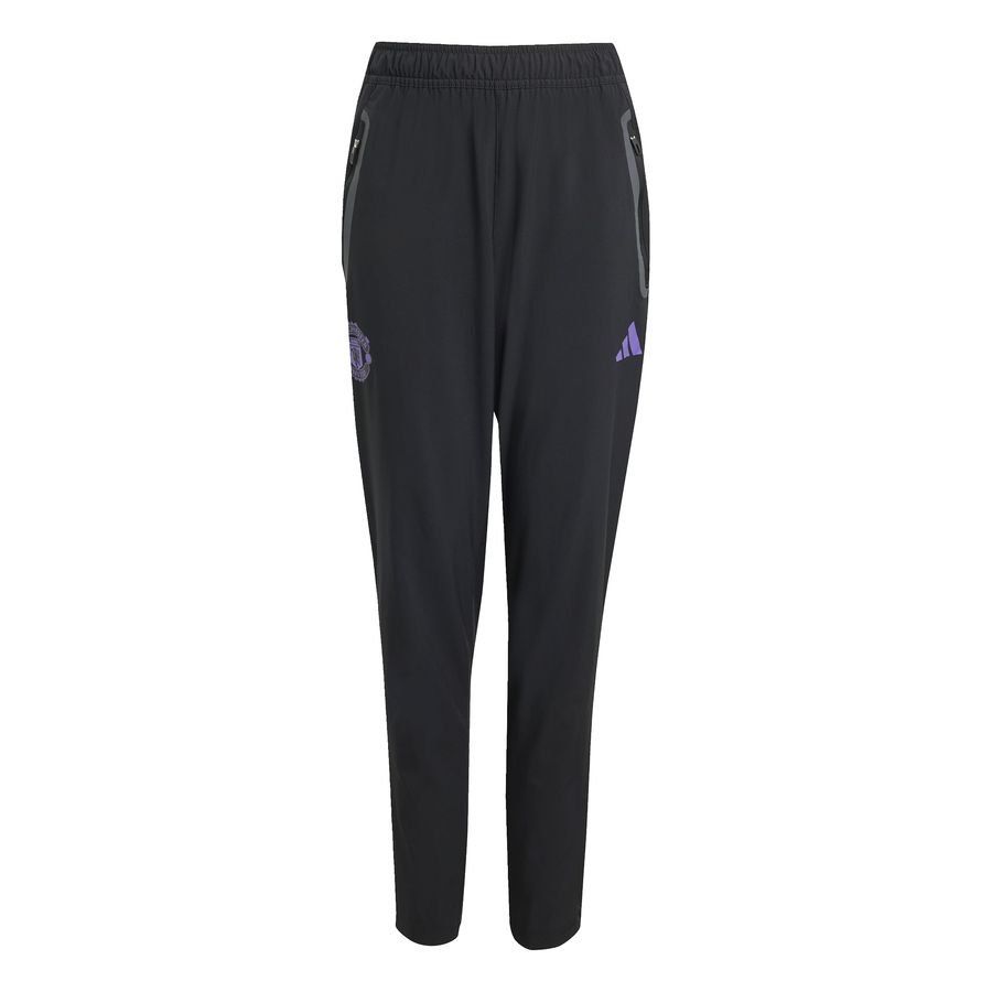 Manchester United Training Trousers Tiro 25 Competition Vis Tech Travel - Black/Purple Rush Kids-SoccerKits Hub | Buy Soccer Jerseys Online